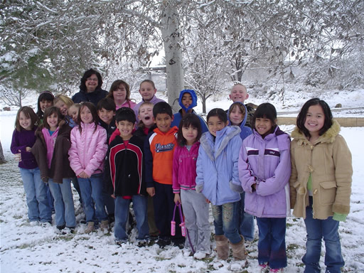 Our Class Under Our Winter Tree