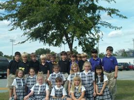 Our class and our fall tree